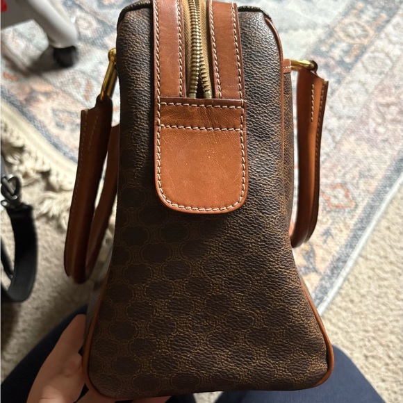 Vintage Celine Macadam pattern Boston bag brown coated canvas with leather trim - Picture 3 of 6